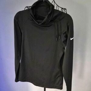 Nike Black Cowl Neck Long Sleeve Top